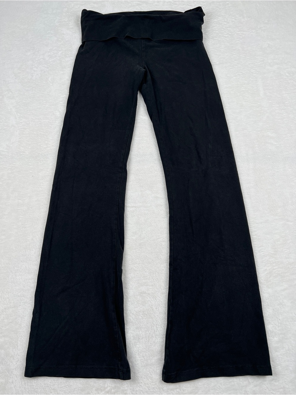 Victoria’s Secret Y2K Foldover Yoga Flare Pants Black Bootcut M